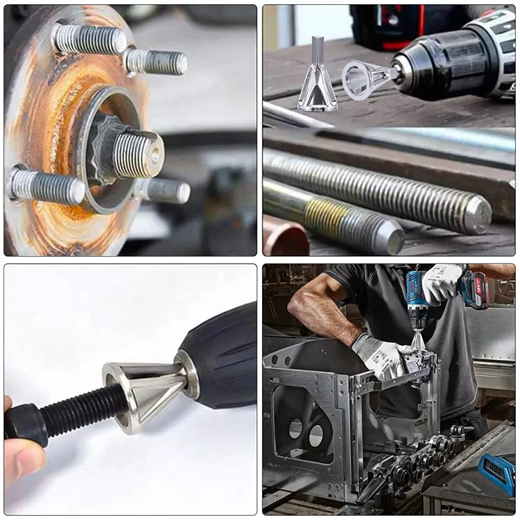 Newest Deburring External Chamfer Tool Triangle Shank Stainless Steel Remove Burr Tools for Metal Drilling