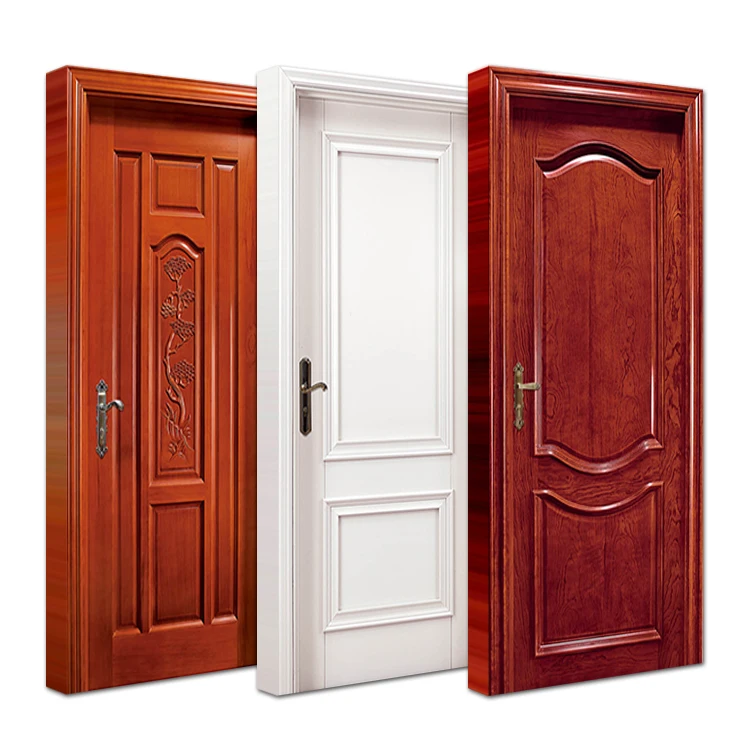 Foshan factory house indoor room paint colors flower solid core wood doors designs interior bedroom single rosewood wooden door