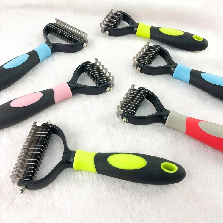 High Quality Pet Grooming Tool Bath&Massage Undercoat Hair Clean Rake Brush Pet Brush