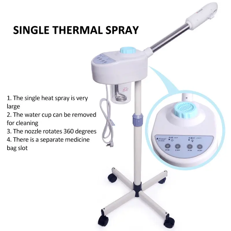 Hot Spray 2 In 1 Face Steamer Medical Aromatherapy Ozone Function Moisturizer For Salon Facesteam