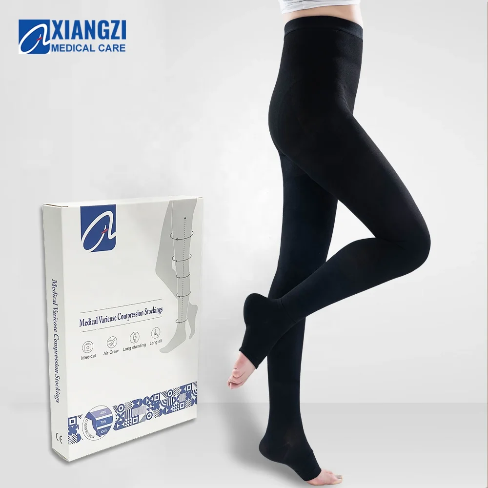 Medical Compression Leggings Open Toe Tight Legless Pants Pure Nylon Medical Grade Compression Leggings Pantyhose