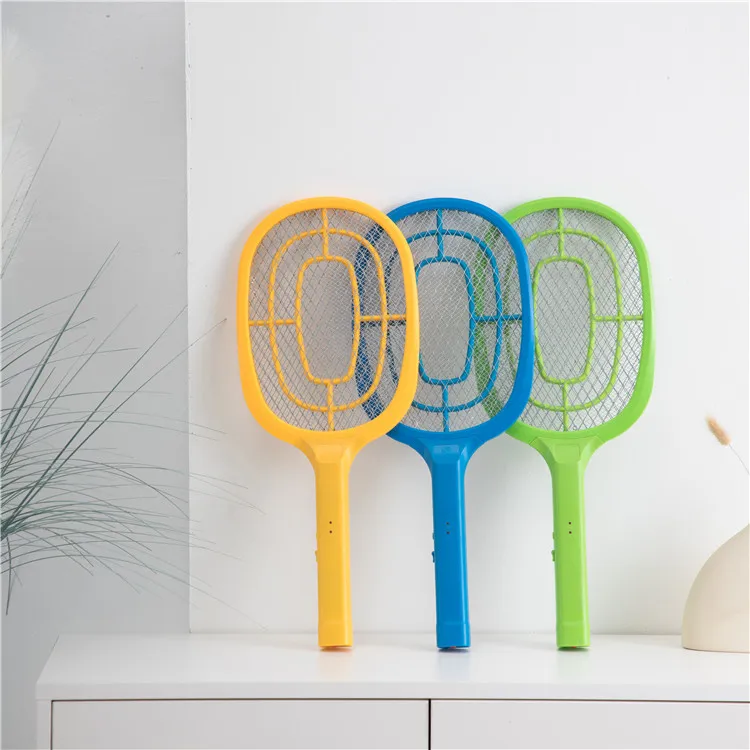 Оптовая продажа 3 сетчатым дизайном безопасности перезаряжаемые насекомых мухобойка Электрический ошибка мухобойка