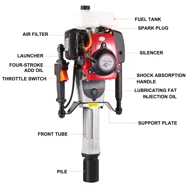 Solar Pile Driver Vibrating Hammer Pile Driver Vertical Pile Driver Post Machine