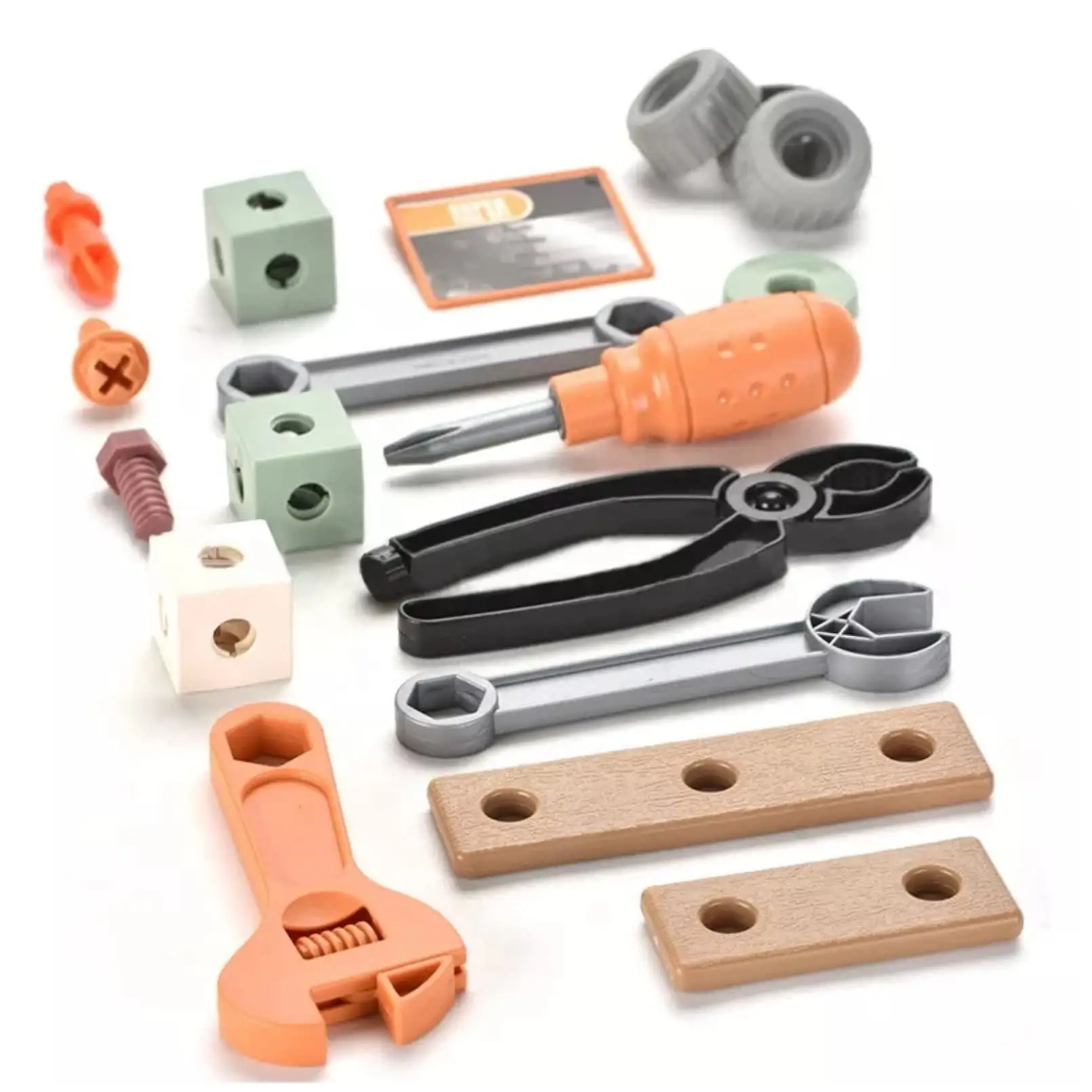 Educational Building Blocks Kids Power Tool Box Set DIY STEM Building Toys Kit 144PCS Electric Drill  Tool
