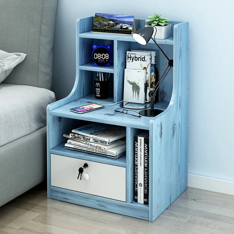 Nightstand Bedside Organizer Modern Design Bed Side Table Wooden Style Stand Packing Storage Furniture Bedroom Bedside Table