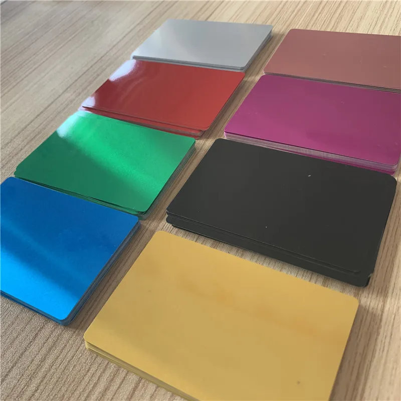 Factory Bulk Blank Customize Metal NFC Business Cards Thick Glossy PVC  Business Card