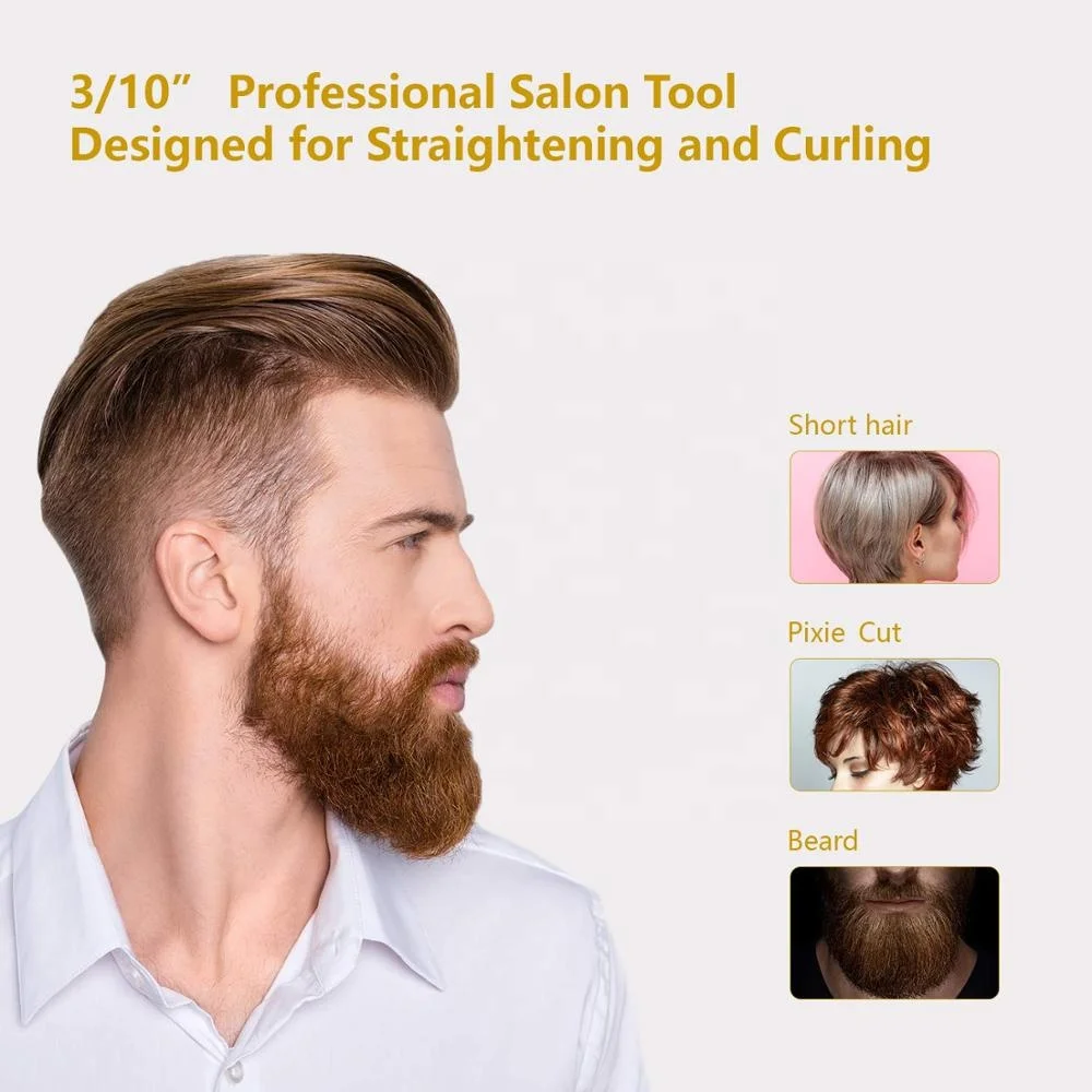 Short Hair and Pixie Cut Inch Titanium Beard Hair Straightener with Variable Temperature