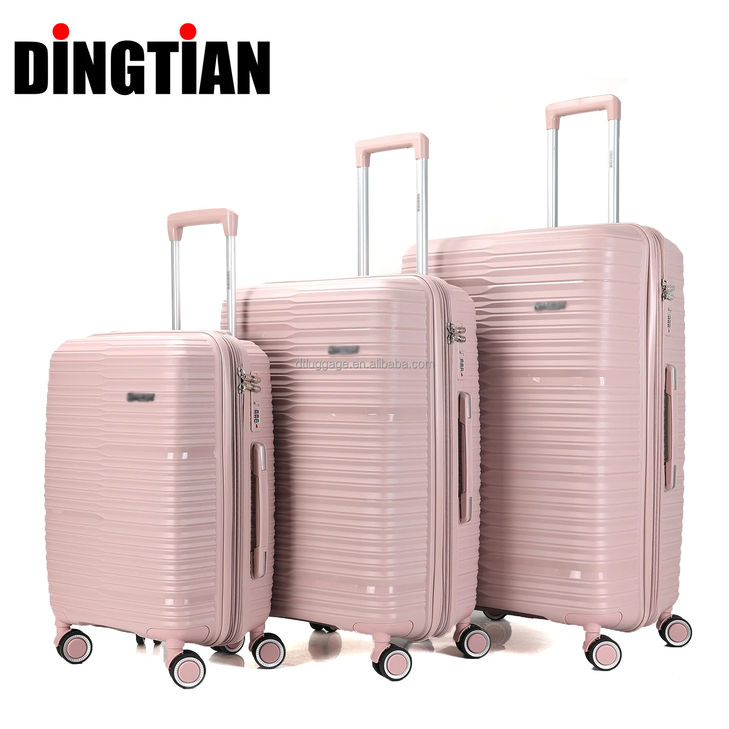 High Quality 20/24/28 Inch PP Travel Suitcase Best Price Hard Shell Carry-on Luggage Silent Wheels TSA Lock School Business Use