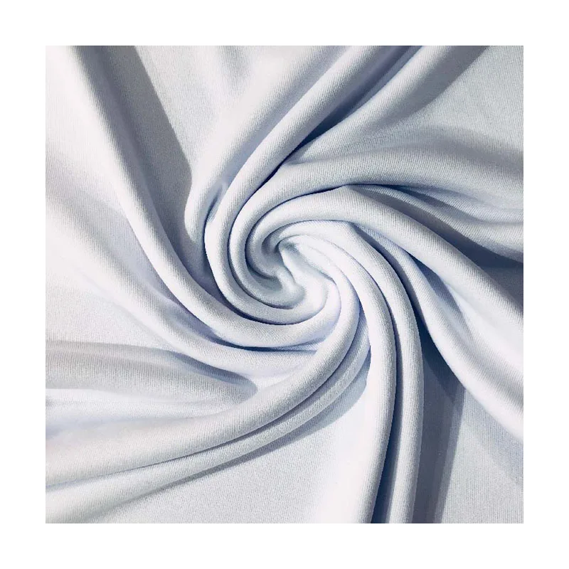 China manufacturer 100% polyester material Interlock 4 Way Stretch Sportswear Fabric for Dry Fit T-Shirt