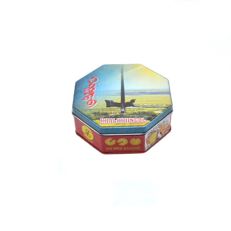 Factory supplier metal tin gift packaging box for Cookies custom logo
