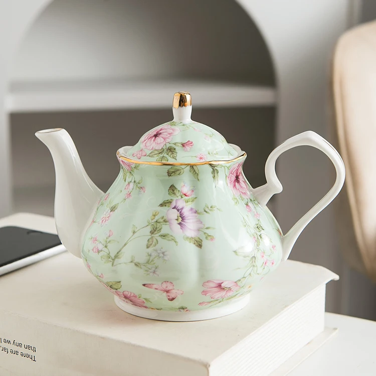 Европейский Королевский Китайский Изысканный цветочный арабский чайник для чая и кофе фарфоровые чайники роскошный современный керамический чайный горшок ресторана