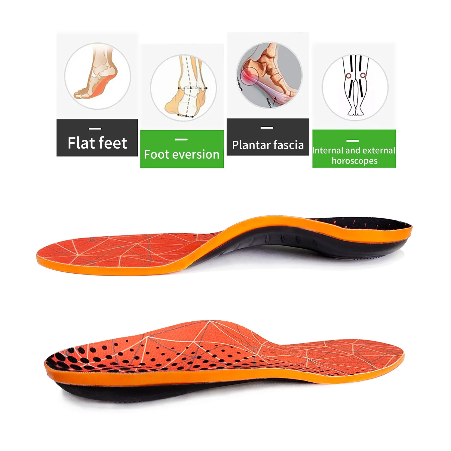 YAODE Factoey Arch Supports Orthopedic Inserts Pain Relief Orthotics Flat Feet Orthotic Comfort Gel Arch Support Shoe Insoles