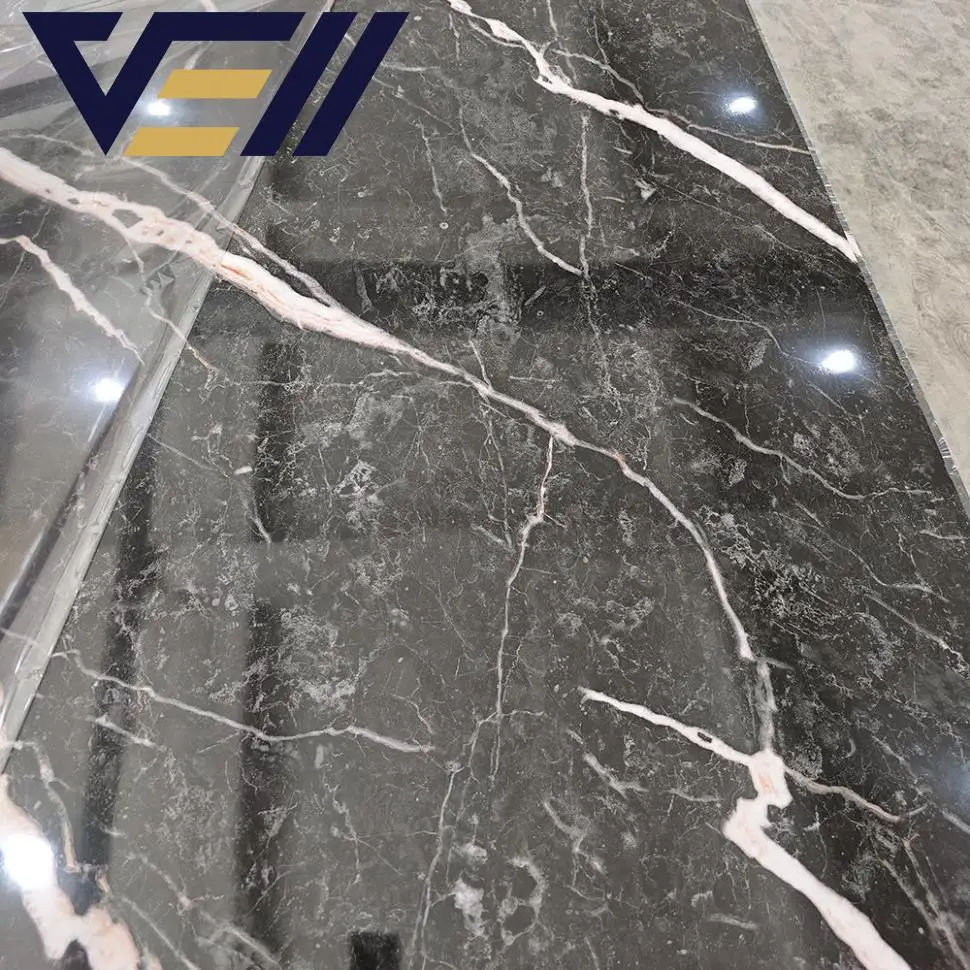 VELL Uv Marble Sheet 3d Printing Wall Pvc Stone Plastic Crystal Board Tv Background Wall