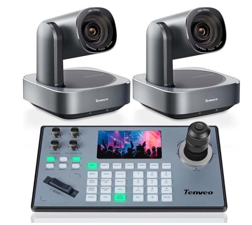 video conference system TEVO-VL12U(2pcs)+KB200PRO 12x zoom USB3.0 /HDMI/RJ45 joystick controller for ptz camera