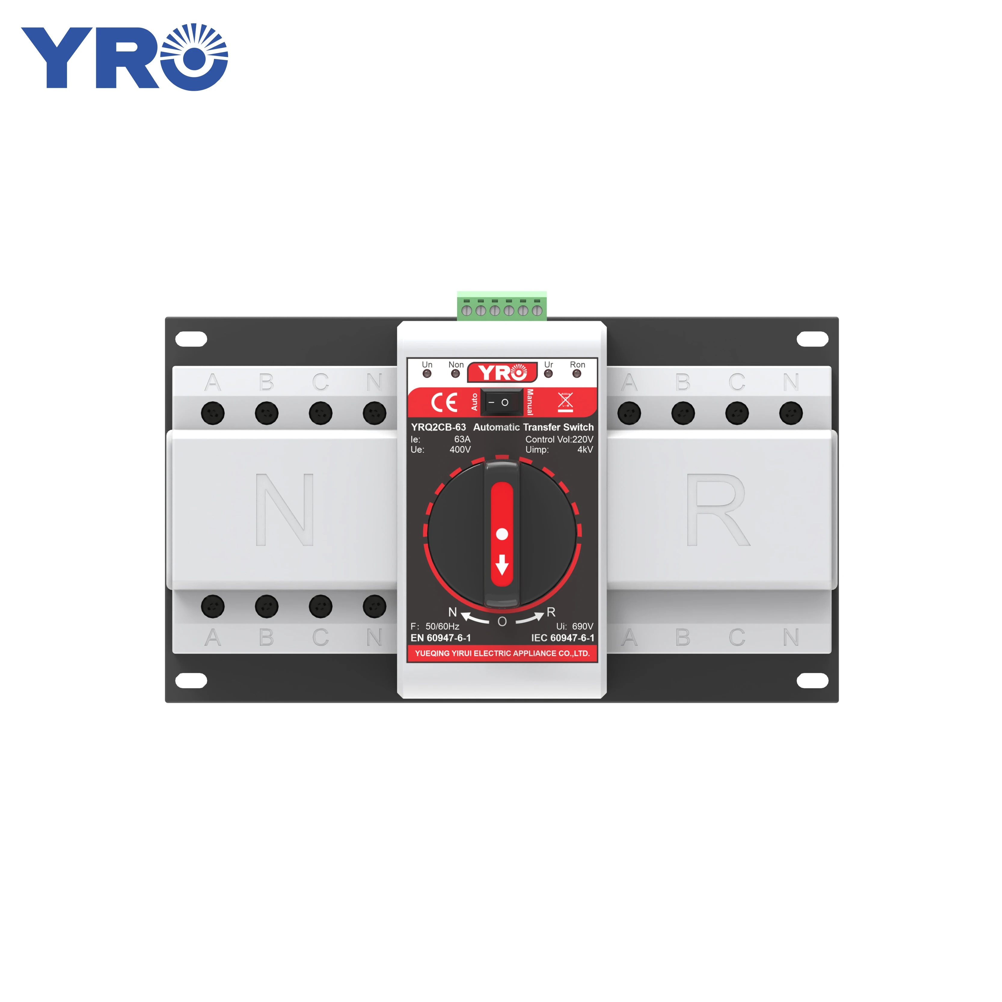 Переключатель двойной передачи мощности YRO 4P 63A Automatischer Umschalter переключатель автоматический для солнечной энергии электрическая система завод