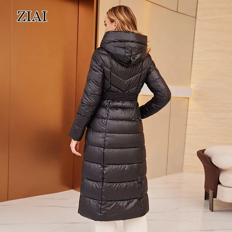 Wholesale Coat Winter women long fashion thick shiny jacket warm casual parka hood ankle ladies puffer coat woman