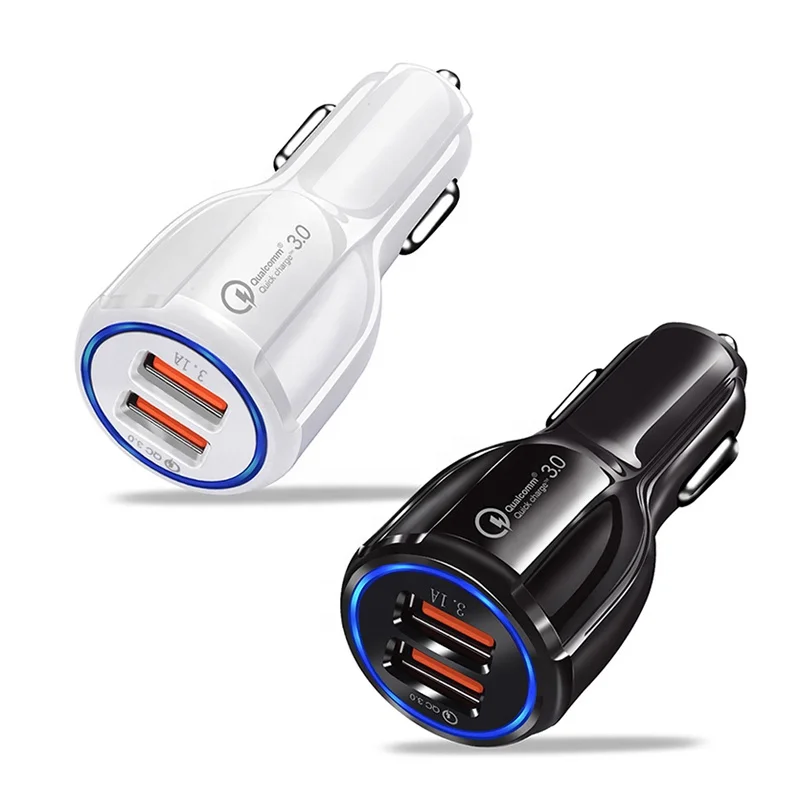 
3.1A Portable Qualcomm Phone fast Charger 2 Port Usb Car Charger Quick Charge 3.0 Car Charger Dual usb 