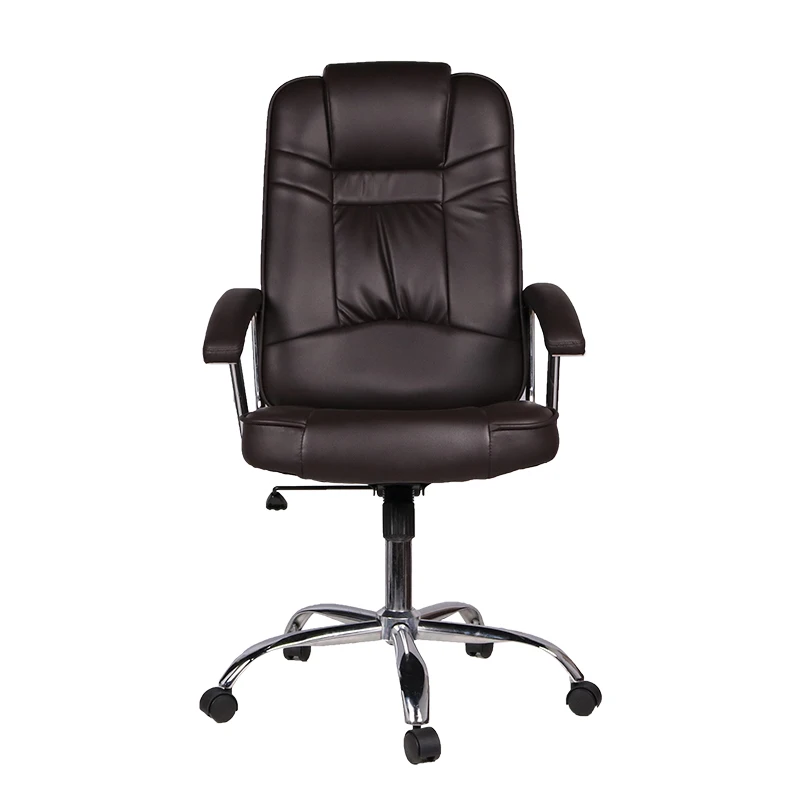 Boss Swivel Revolving True Seating Concepts Leather Executive Chair from Leather Brown
