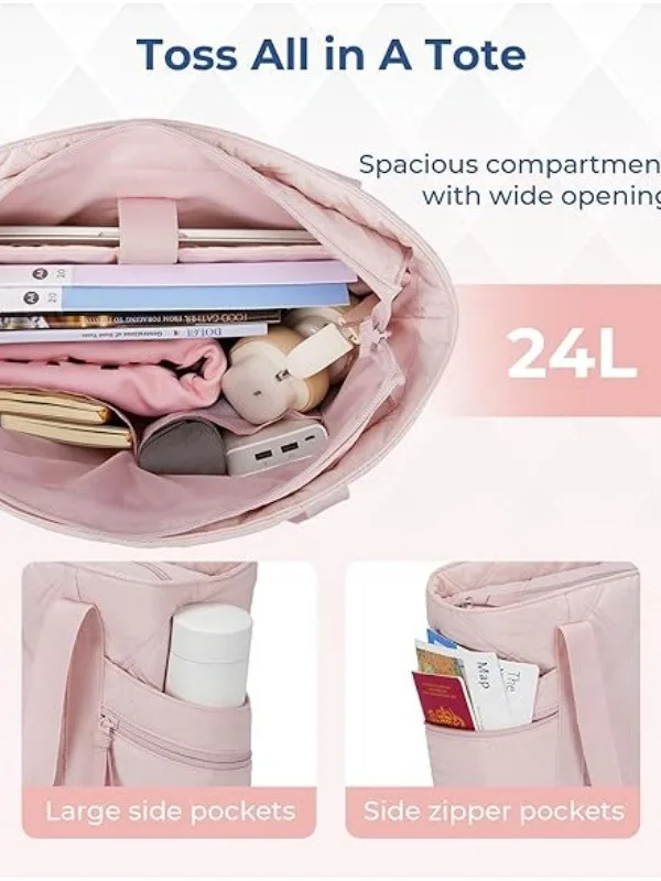 Best Selling Light weight Women Tote Bag Pleated Cotton Check Bag Quilted Stuffed Tote Bag