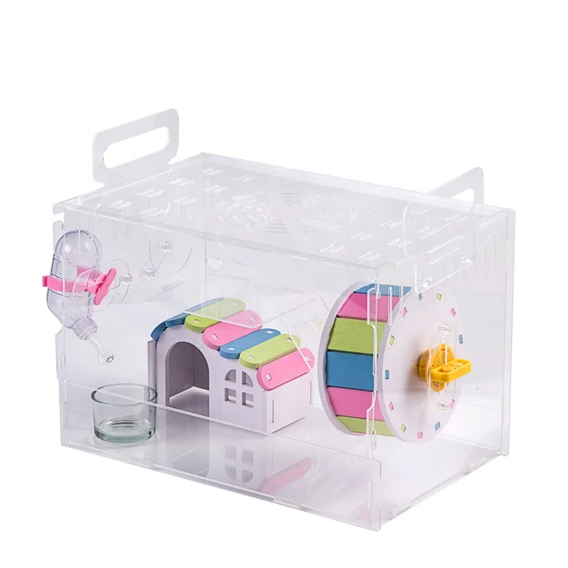 
 Customized Leisure and entertainment equipment acrylic hamster cage reptile cage  