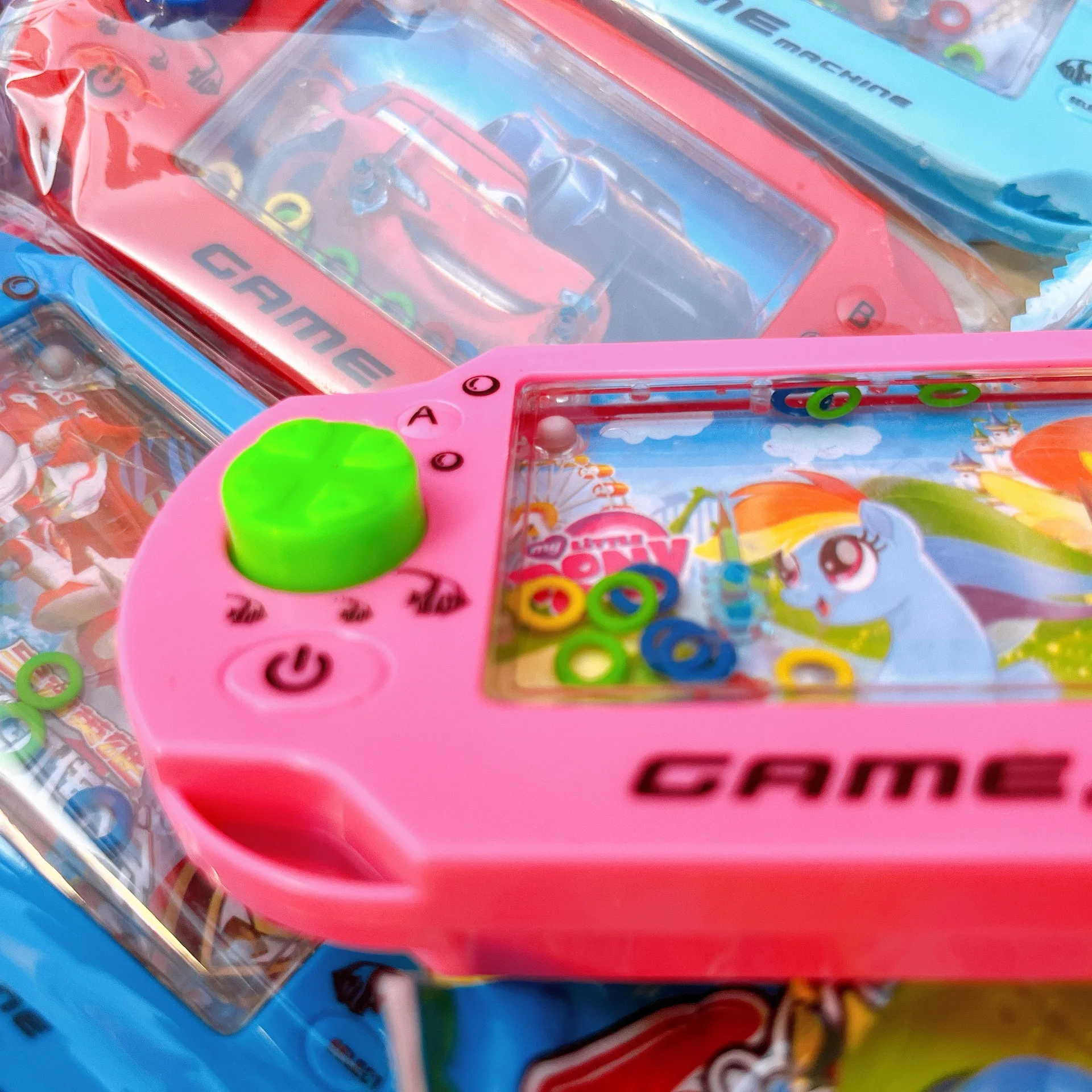 Water Ring Game Machine Childhood Classic Nostalgic Traditional Handheld Plastic Ring Toss Water Game