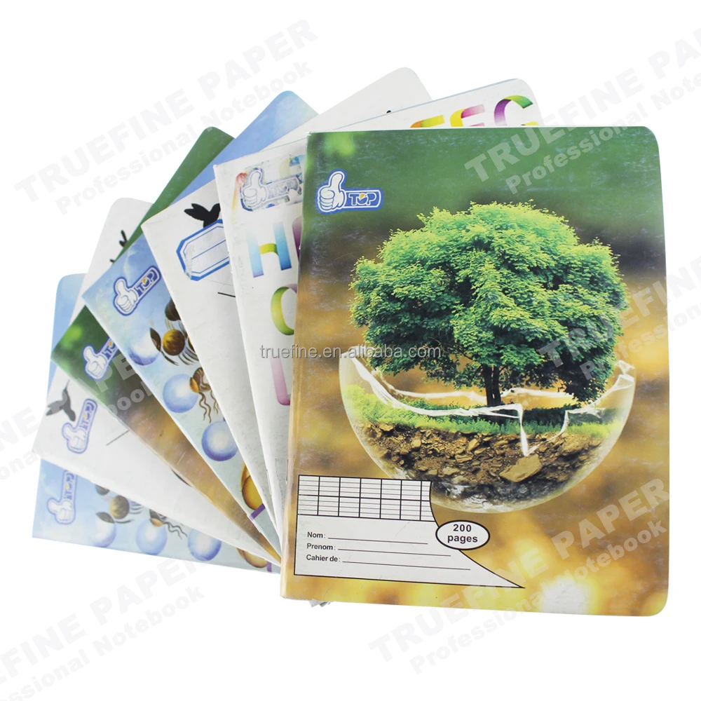 Cheap School Supplies Custom Print 300 Pages Hardcover Notebook A5 Exercise Book For Cameroon