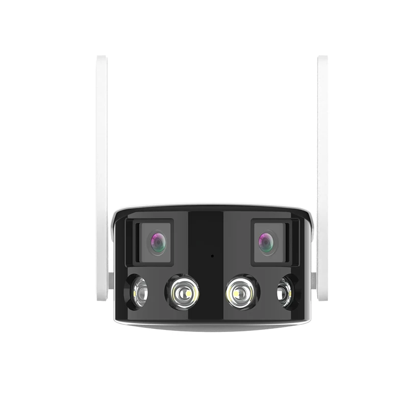 4-мегапиксельная IP-камера iCsee APP с широким углом обзора 180 градусов и двумя объективами, полноцветная камера ночного видения с Ии и обнаружением людей, Wi-Fi камера