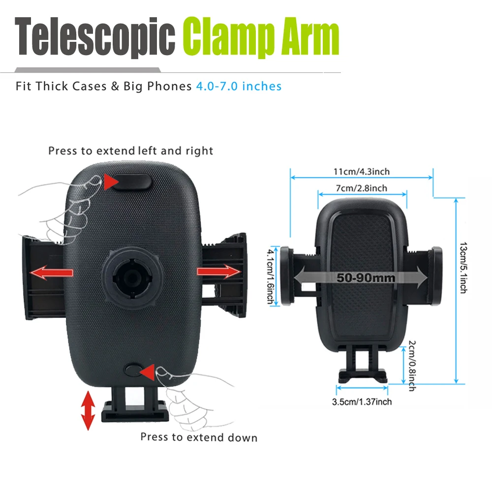 Screen car phone stand adjustable 360 degree rotation to fit all mobile phone car stand