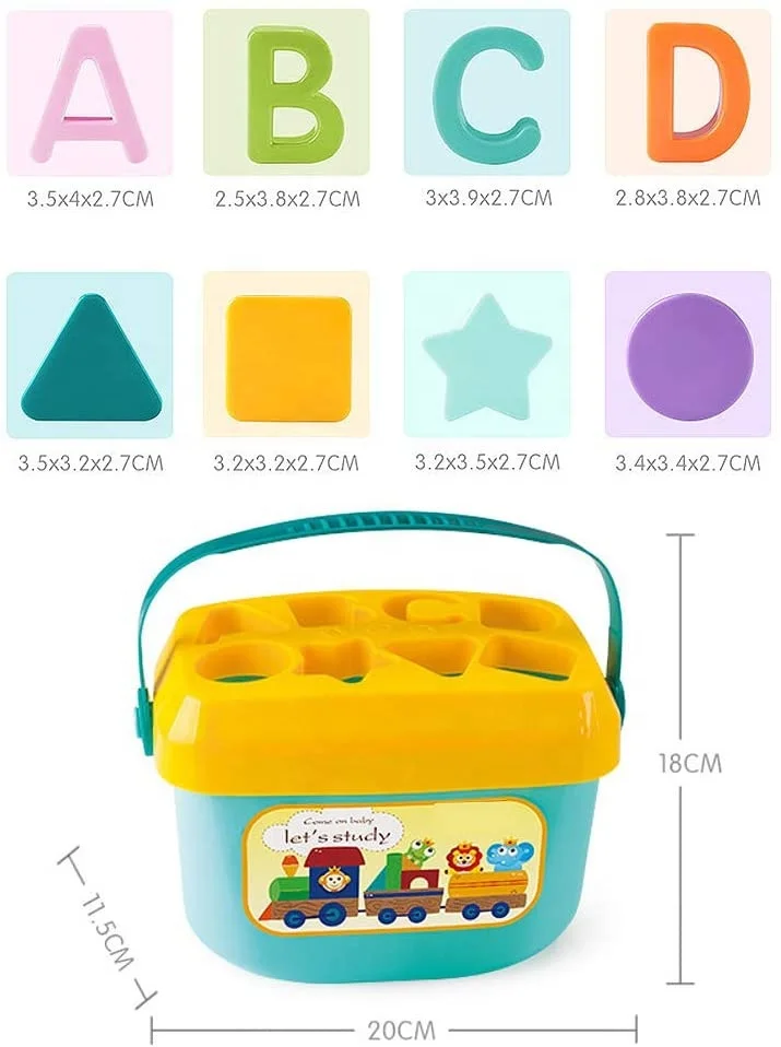 Educational Toys Learn Shape Color Baby First Building Block