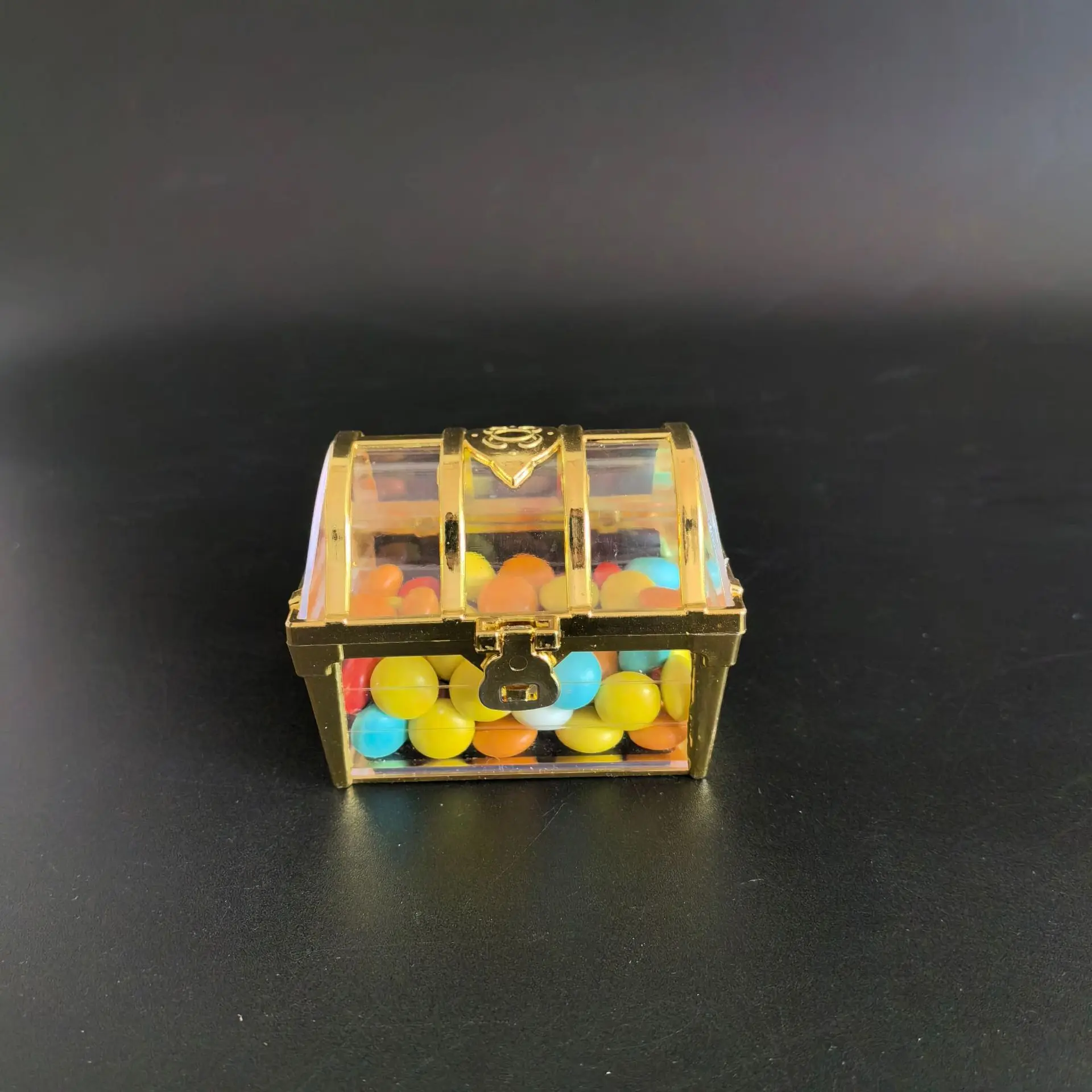 New gold transparent Treasure Chest candy box wedding party favor chocolate gifts box Pirate Chest candy box