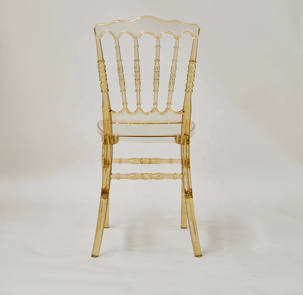 Amber Color Stackable Wedding Event Party Rental Dining Banquet Hotel Hall Napoleon Chair