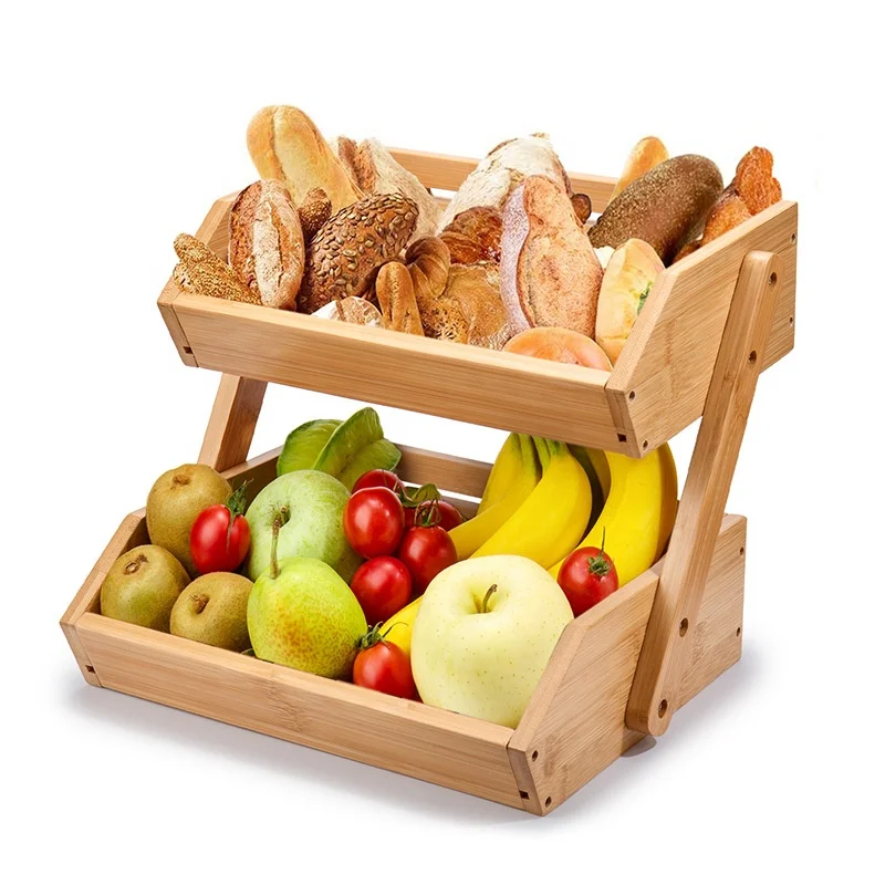 Бамбуковая многофункциональная корзина для хранения кухонный лоток фруктов бытовая продуктов кухонные принадлежности