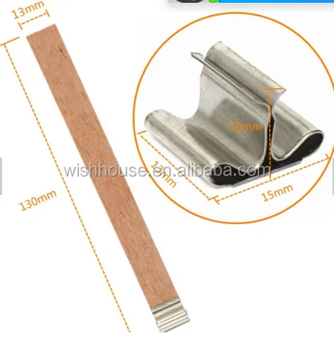 High Quality Wood Wick In Bulk Rosewood Cherry Wood Wooden Wicks With Metal Base Customized Scented Soy Candle Making
