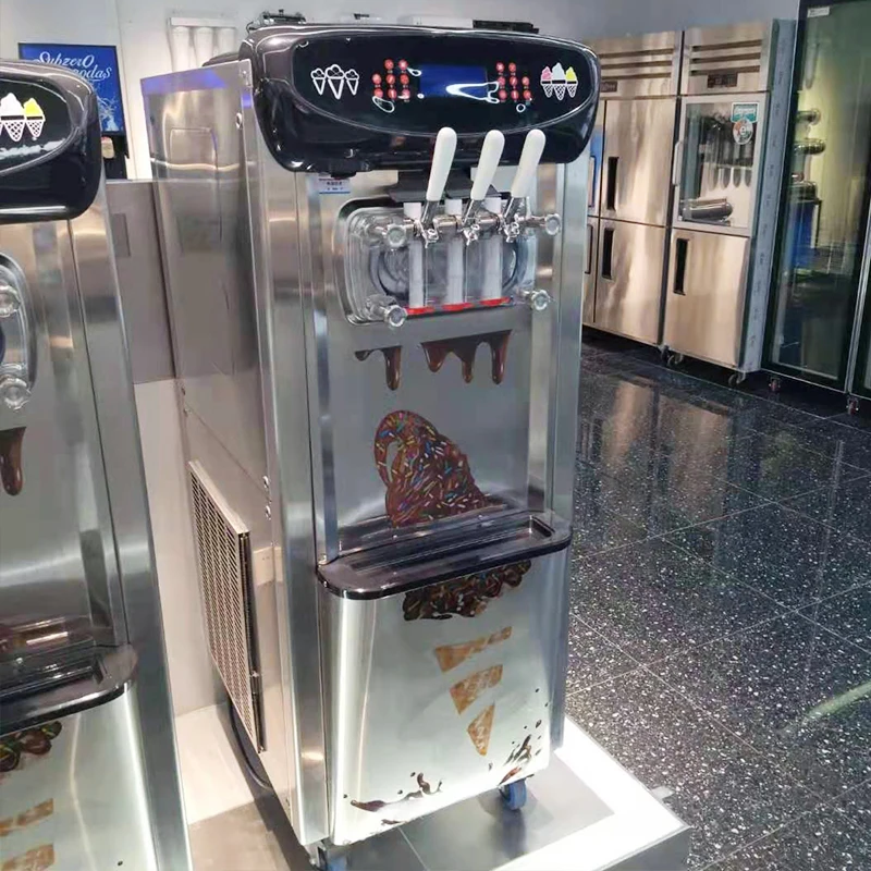 HENGZHI Automatic Vertical Ice Maker 7-day self-cleaning Soft Serve Ice Cream Machine