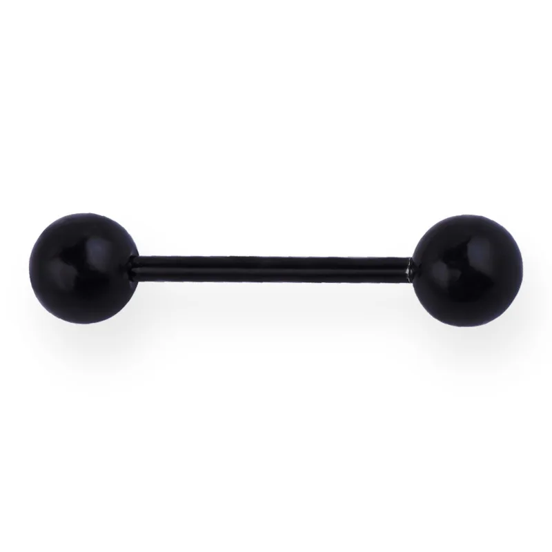 316 Stainless Steel Trendy Titanium Plated Tongue Ring Tongue Studs Body Piercing Jewelry for Women Men