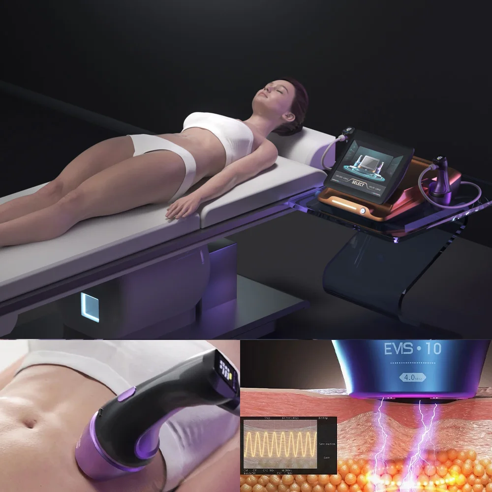 12d Rf Ems 4 Cartridges Face Lifting Anti-aging Smas Machine With Two Handles Cellulite Removal Machine