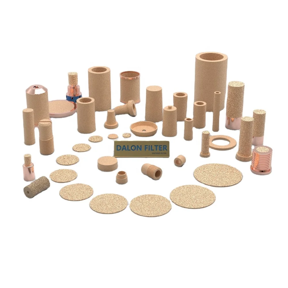 sintered porous metal copper brass bronze filter for humidity sensor probe