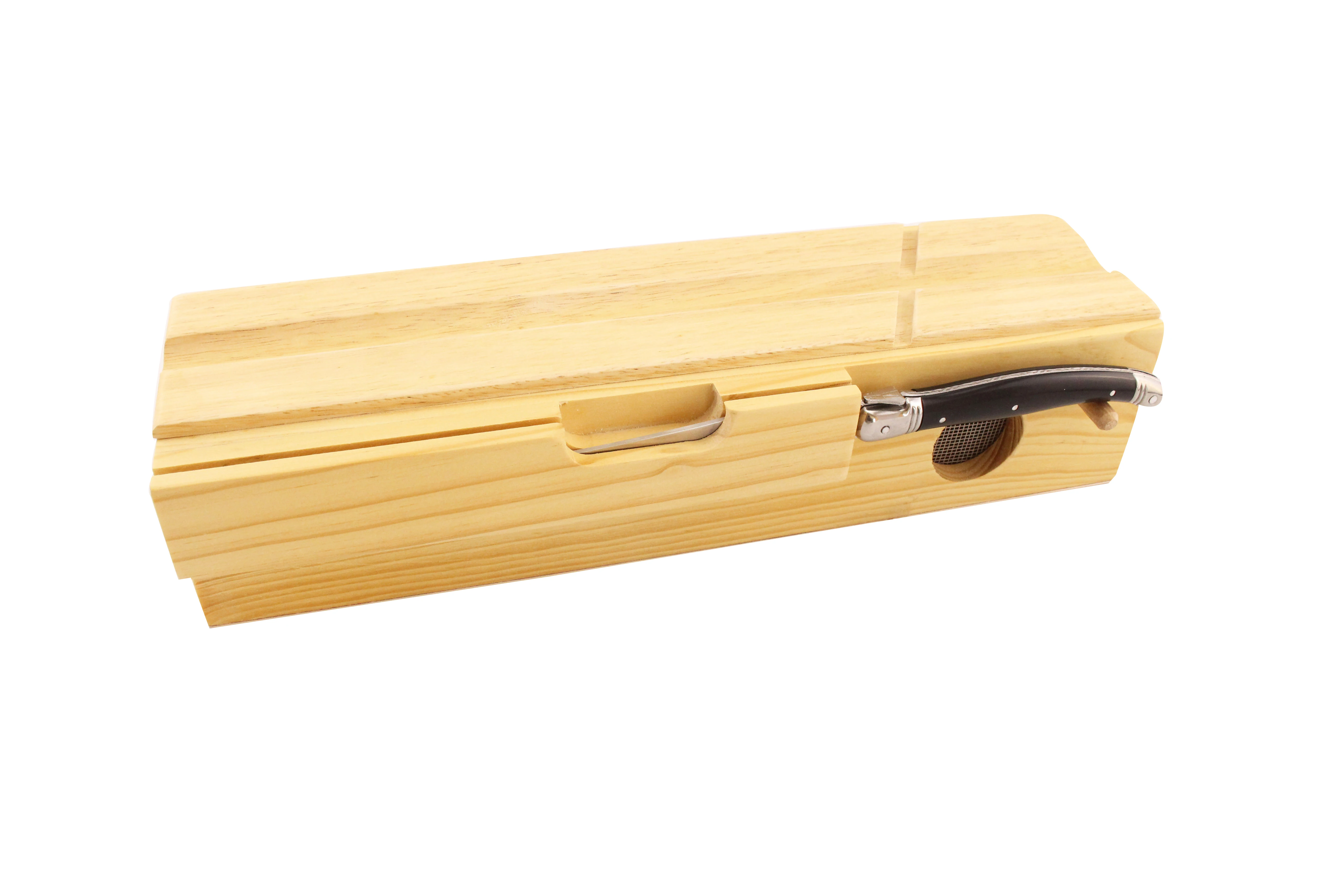 Daily Kitchen Cutting Use Stainless Steel Laguiole Kitchen Knife Pine Tray Kitchen Knife