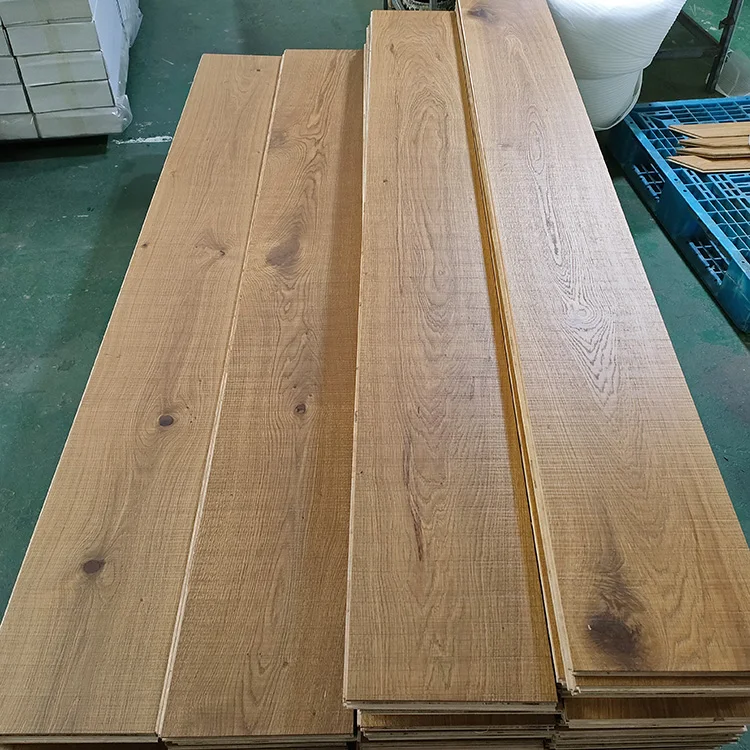 Hot! 260 MM wide French white oak  smoked color and band saw mark engineered wood flooring for indoor