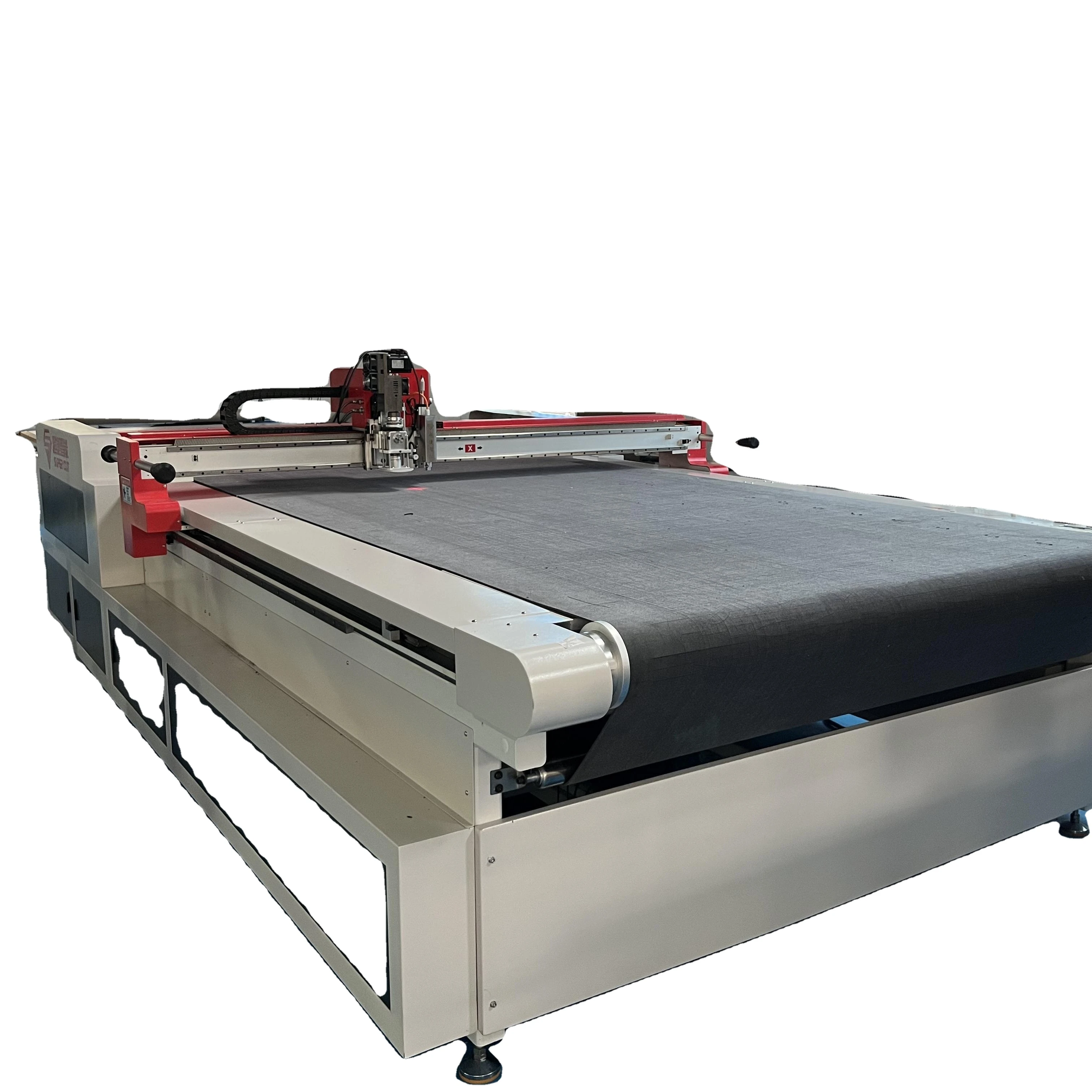 CNC controlled 1625 fabric Table Polyester Artificial Leather Cloth Fabric Garment Vibrating knife cutting  Machine