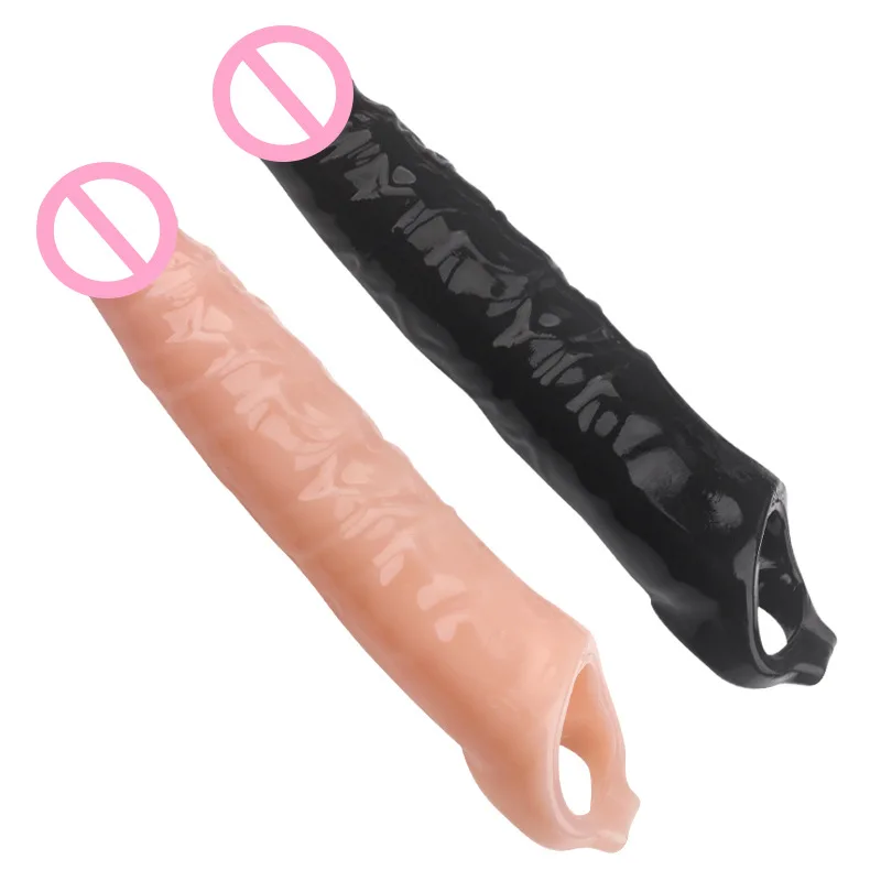 28cm Penis Sleeve Cock Ring Male Delay Ejaculation Sex Toys For Men Scrotal Binding Silicone Cock ring chastity toy