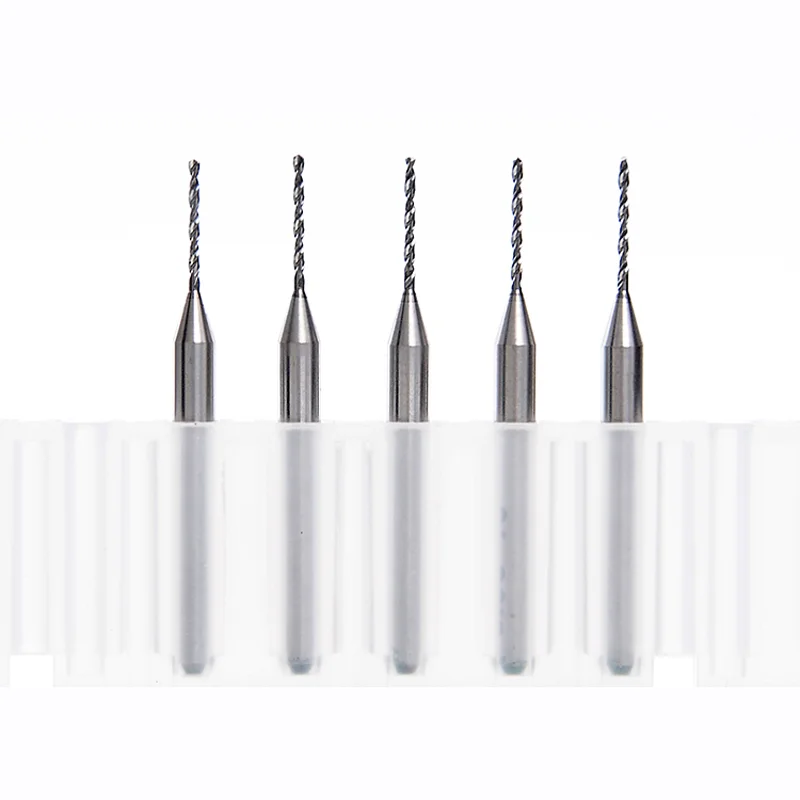 JR129 CNC cutting tool 0.1-1.2mm micro carbide twist drill bits for PCB board