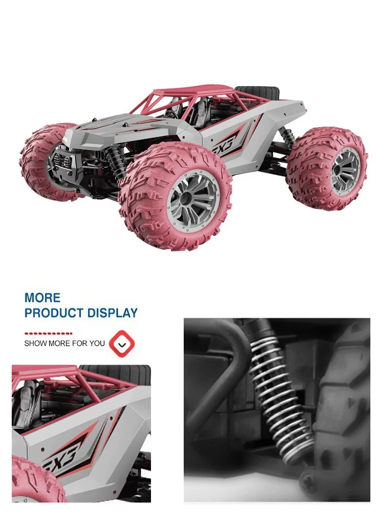 2 4 ГГц 4WD 1/14 высокая скорость 36 км/ч сплав Электрический гоночный автомобиль игрушки большое колесо бездорожье пульт дистанционного управления