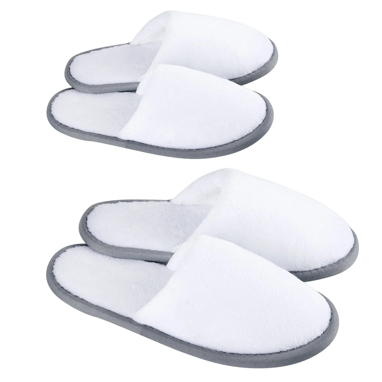 Spa Slippers Closed Toe Disposable Indoor Hotel Slippers Fluffy Coral Fleece Comfort- for Guests, Hotel, Travel
