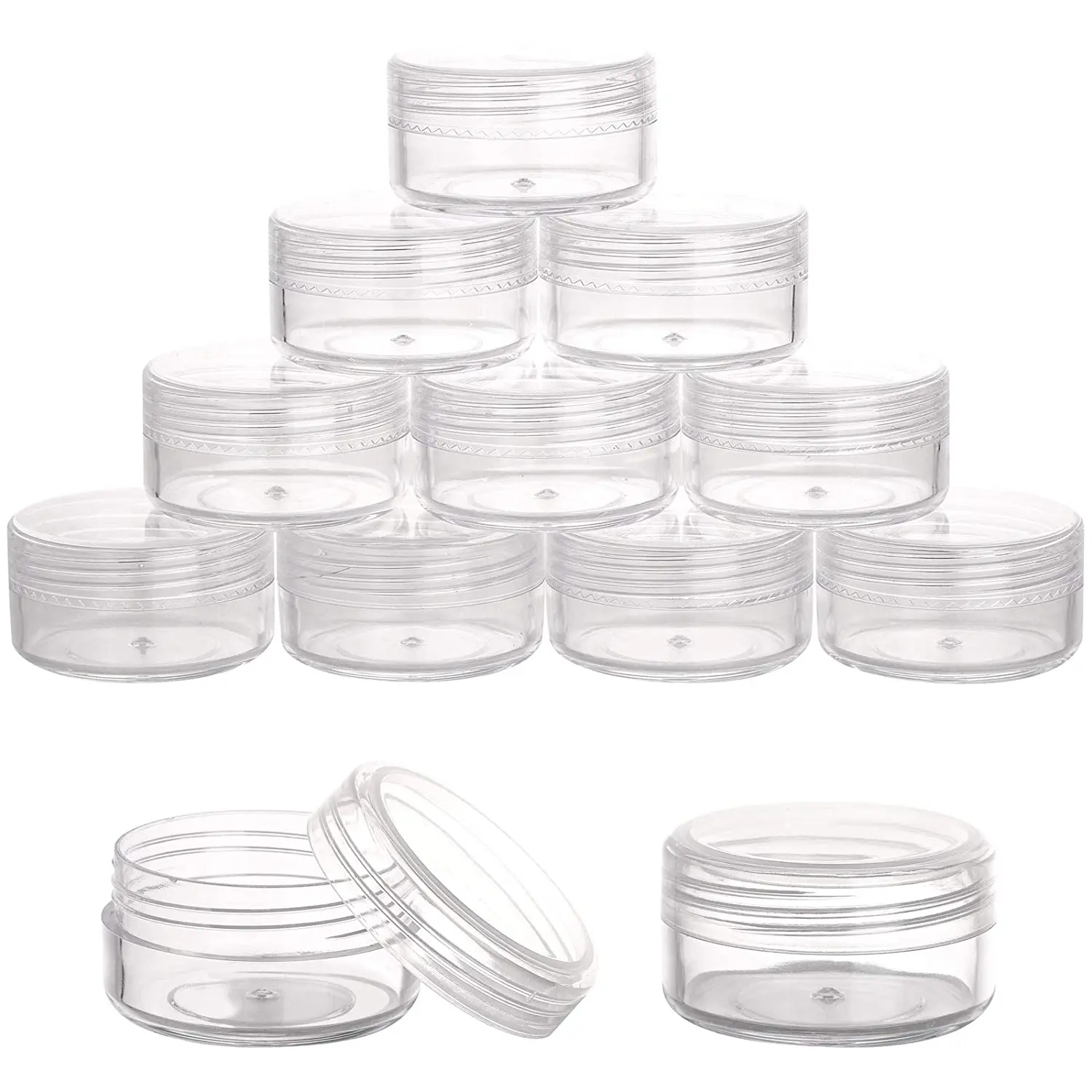 Wholesale 3g 5g 10g 15g 20g Plastic PS Facial Cream Container Mini Jar Cosmetic Eye Cream Jar