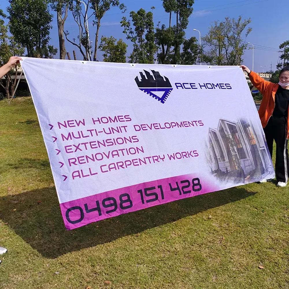 Big Advertising Banners Print OEM Graphic Large Fabric Backdrop Banner Printing for Wall Mounted