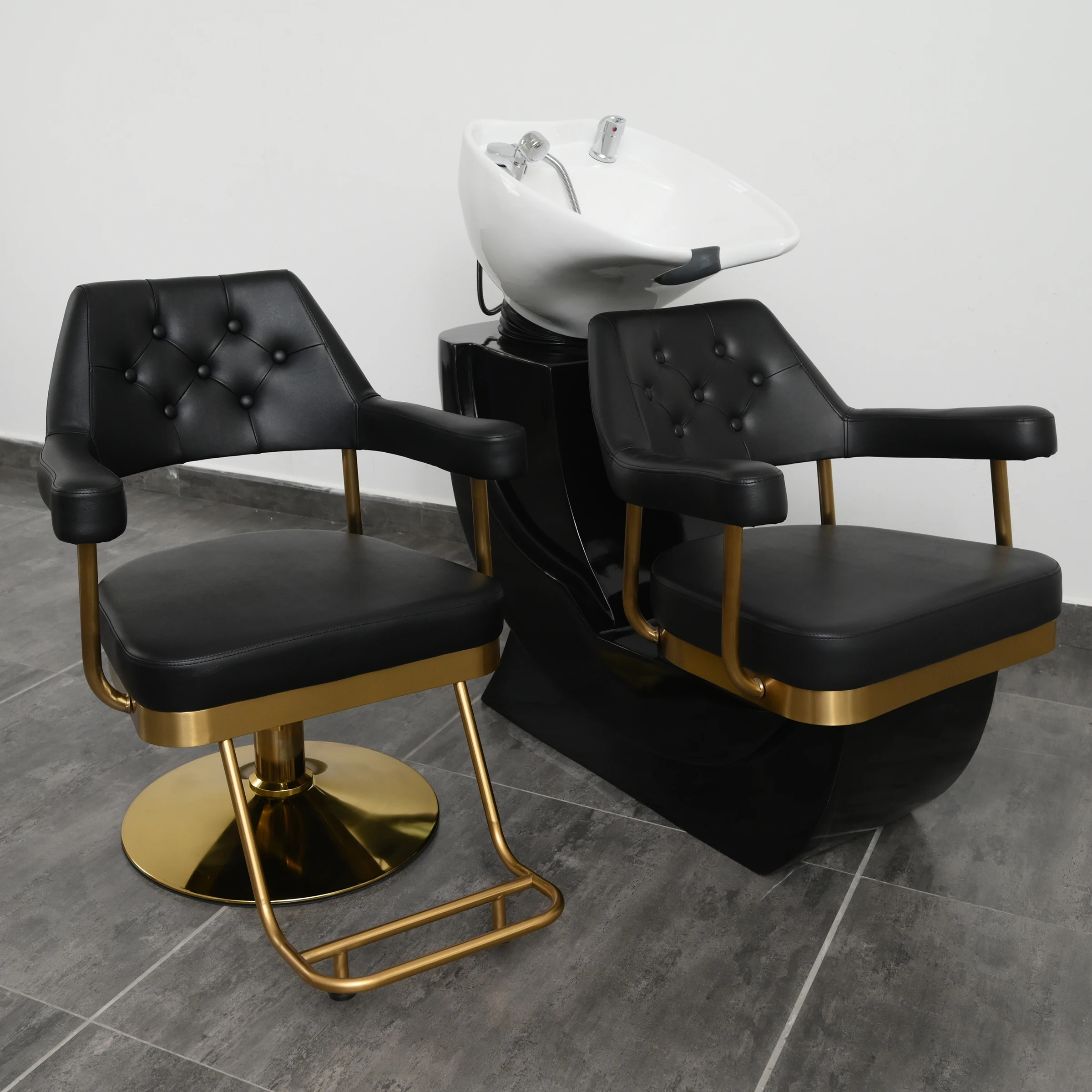 Wholesale Meiyi Barber Shampoo Chair Backwash Unit Washing Salon Beauty Furniture Hairstylish Barber Chair Set