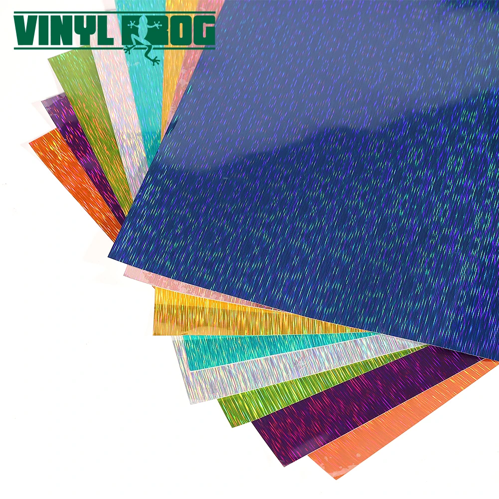 Wholesale Brushed Holographic Permanent Self Adhesive Cutting Vinyl Sheets For Plotter Craft