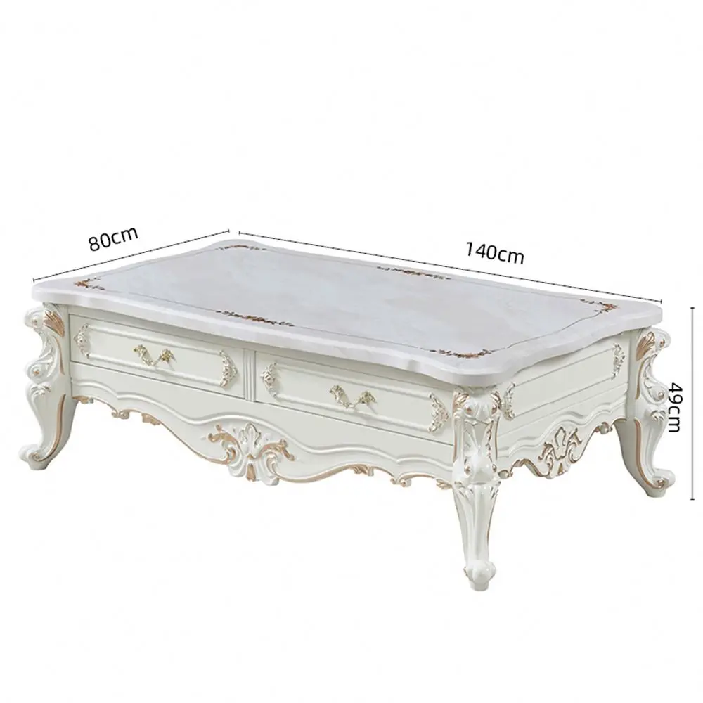 2022 Hot Sale Living Room Furniture Luxury Coffee Table Solid Wood Retro Tea Table