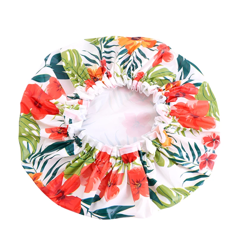 Custom Logo And Patterns Shower Caps Colorful Women Bonnets EVA Waterproof Daily Wear Bonnets